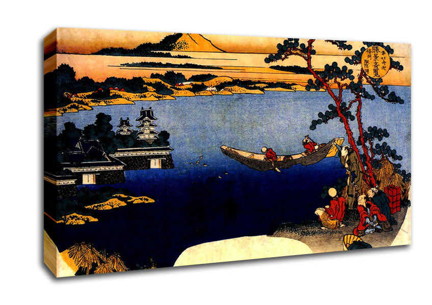 Hokusai View Of Lake Suwa Canvas Wall Art