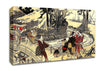 Hokusai Village Near A Bridge Canvas Wall Art