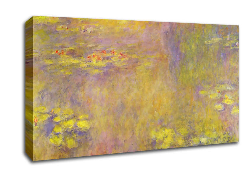 Monet Water Lilies - Yellow Nirvana Canvas Wall Art