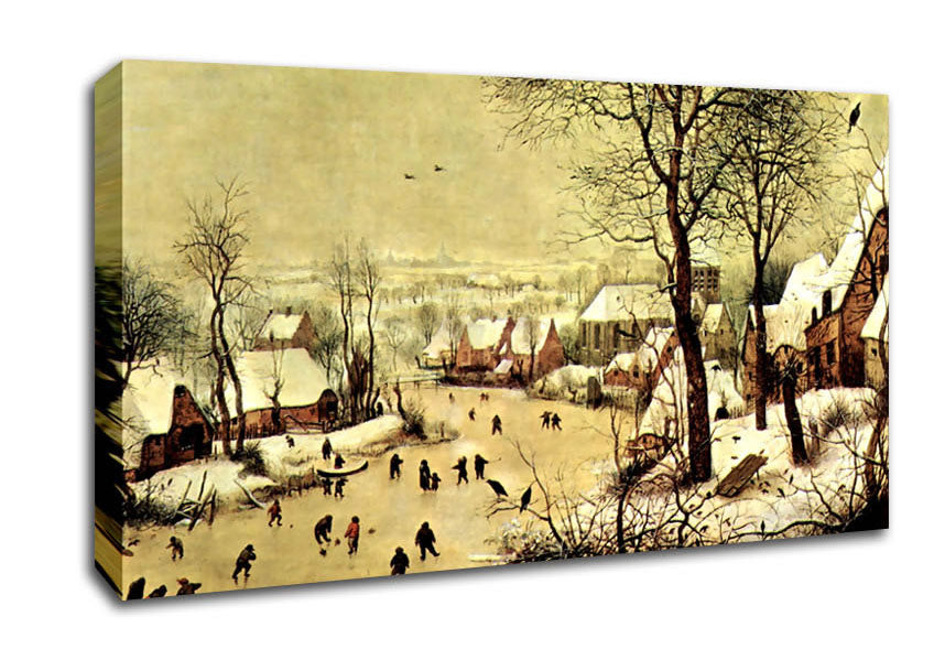 Pieter Bruegel Winter Landscape With Skaters Canvas Wall Art