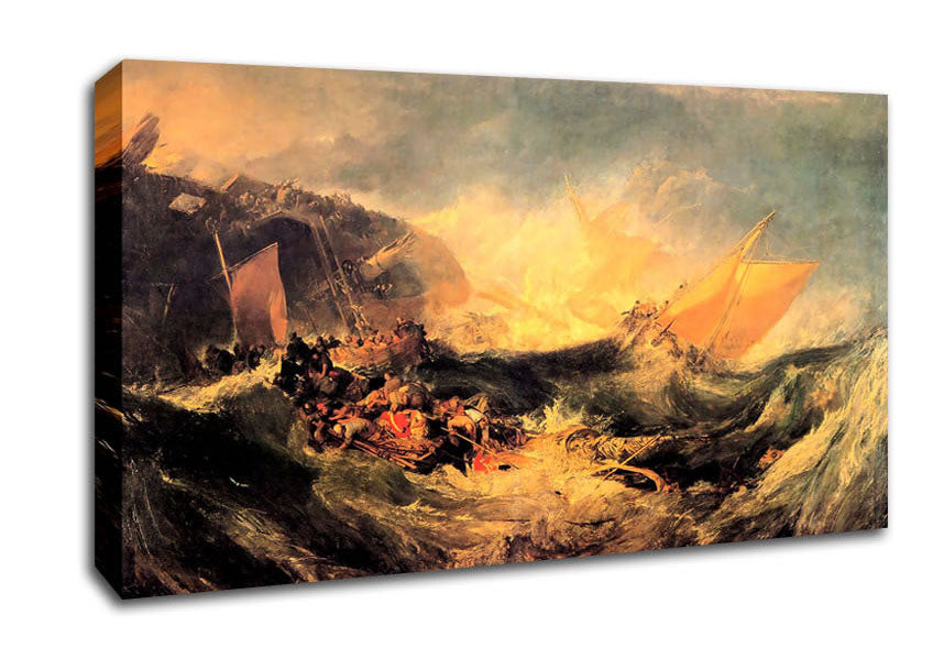 Joseph Mallord Turner Wreck Of A Transport Ship Canvas Wall Art