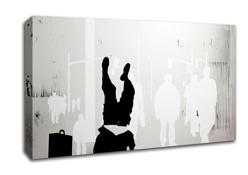 Bankers Head In The Sand Canvas Wall Art
