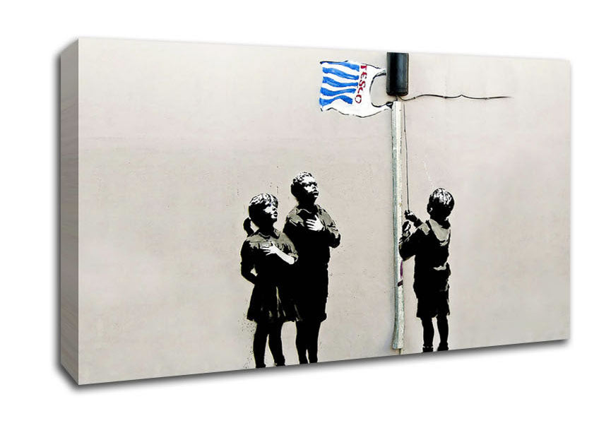 Homage To The Tesco Flag Landscape Canvas Wall Art