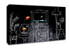 Home Drawing Canvas Wall Art