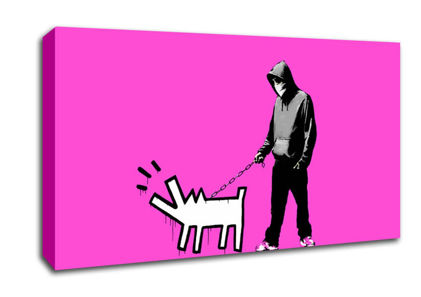 Hoodie With Snapper Pink Canvas Wall Art