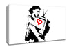 I Love Tv White Canvas Wall Art