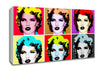 Kate Moss Six Faces Canvas Wall Art