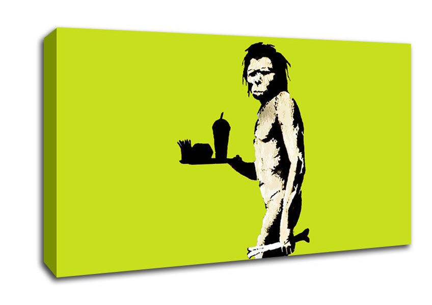 Mcdonalds Caveman Lime Canvas Wall Art