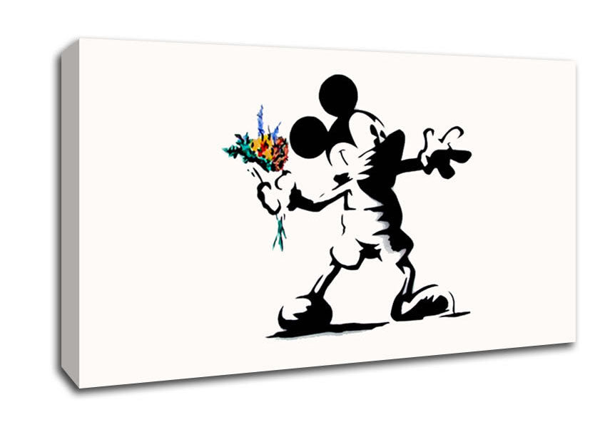 Micky The Flower Thrower Canvas Wall Art