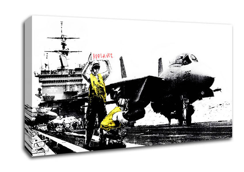 Navy Applause Canvas Wall Art