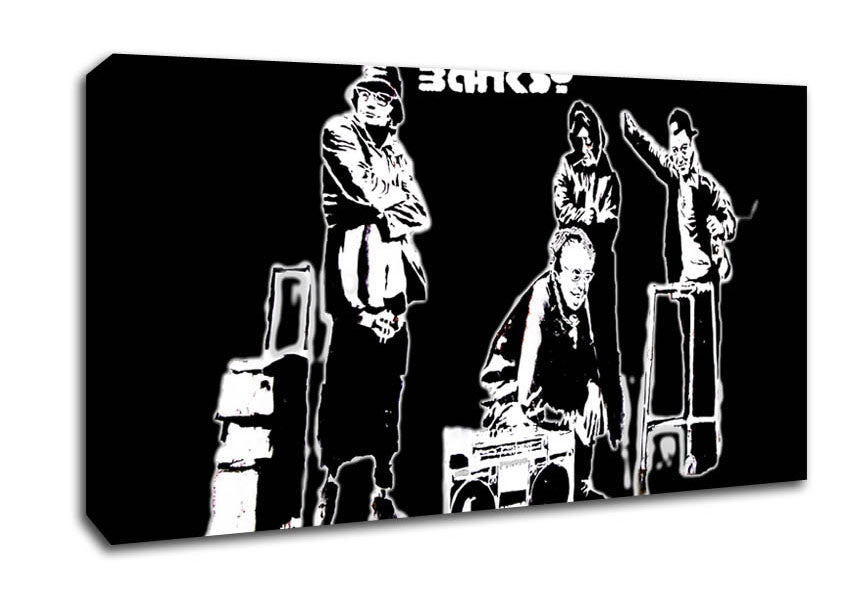 Old Skool Black Canvas Wall Art