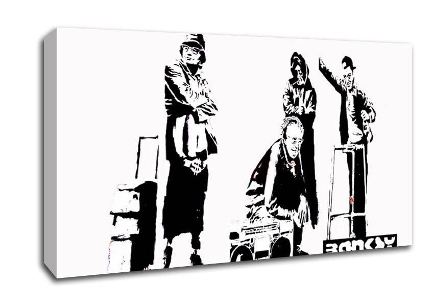 Old Skool White Canvas Wall Art