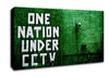 One Nation Under Cctv Green Canvas Wall Art