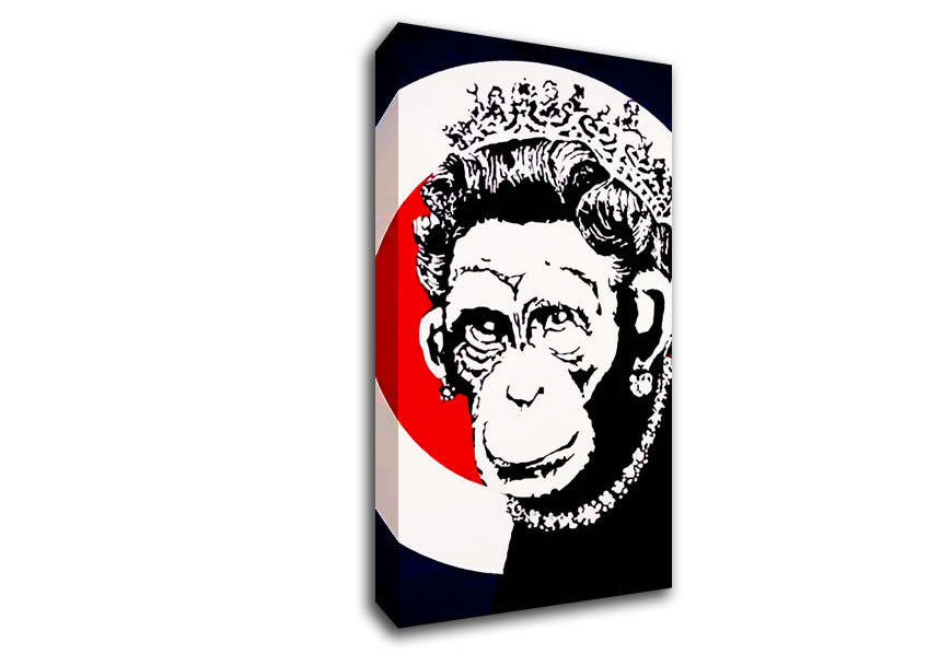 Queen Chimp Canvas Wall Art