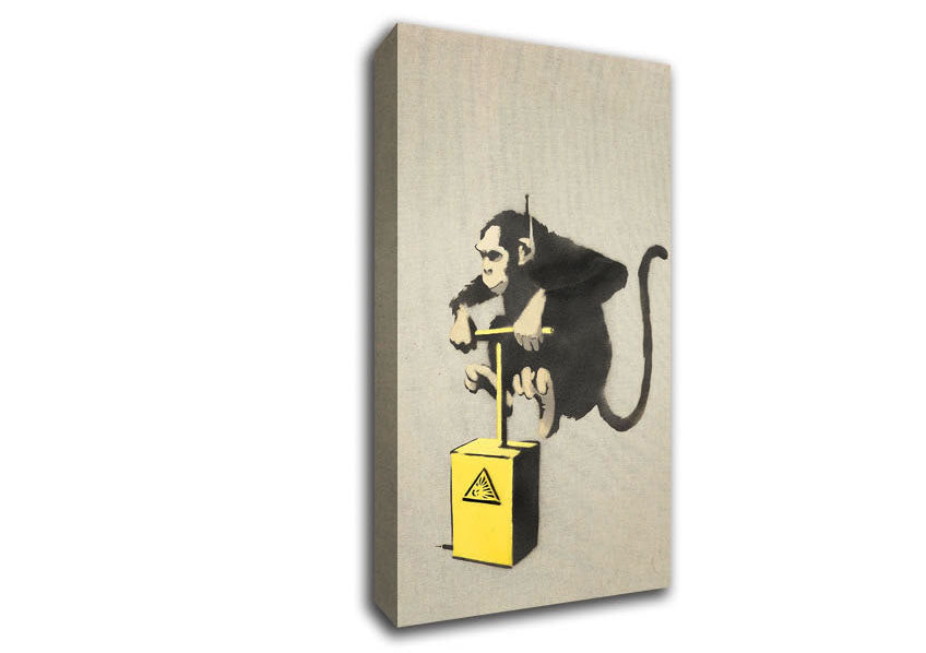 Monkey Detonator Canvas Wall Art