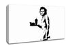 Mcdonalds Caveman White Canvas Wall Art