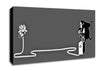 Monkey Banana Blaster Grey Canvas Wall Art