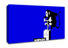 Monkey Detonator Blue Canvas Wall Art