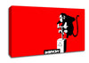 Monkey Detonator Red Canvas Wall Art
