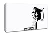 Monkey Detonator White Canvas Wall Art