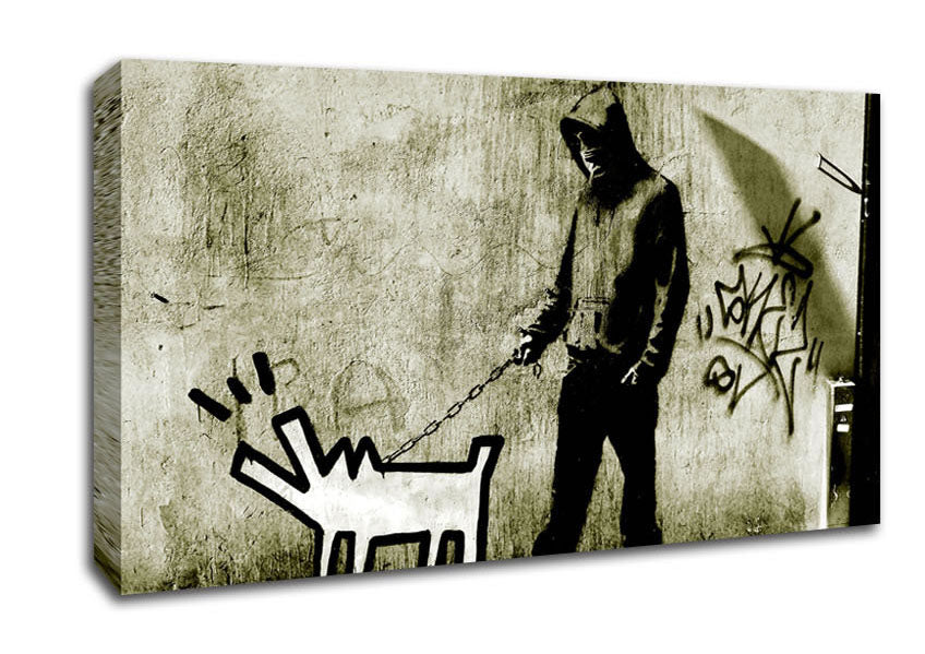 Haring Dog Canvas Wall Art