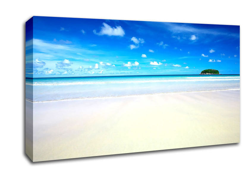 Perfect Sky Blue Beach Canvas Wall Art