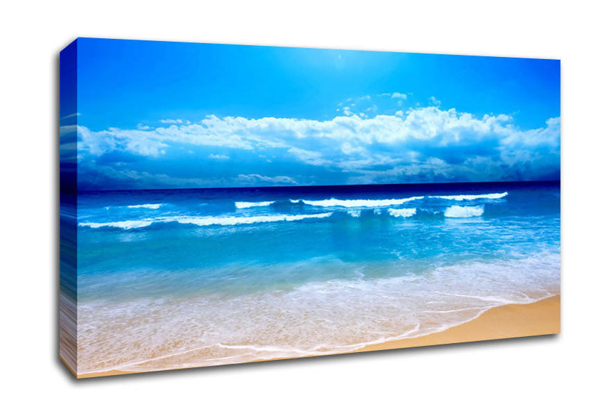 Ocean Waves Lapping On The Perfect Sands Canvas Wall Art