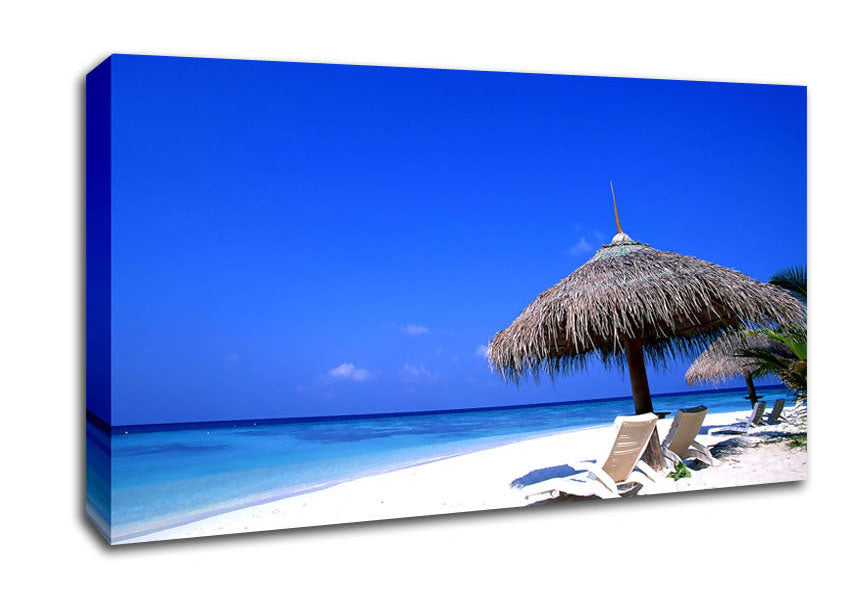 Lovers Sea Shore Beach Canvas Wall Art
