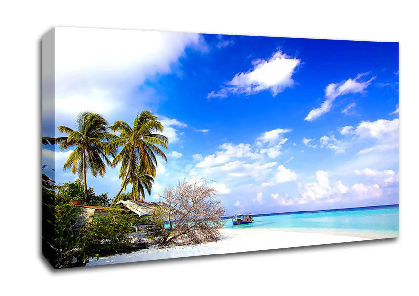 Pull Up On The Beach Side Canvas Wall Art