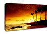 Caramel Palm Tree Sunset Canvas Wall Art