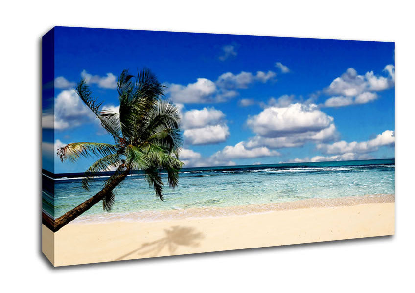 Palm Tree Island Paradise Canvas Wall Art