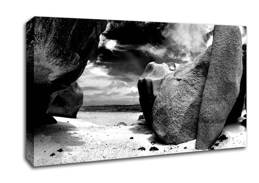 Paradise Storms B n W Canvas Wall Art