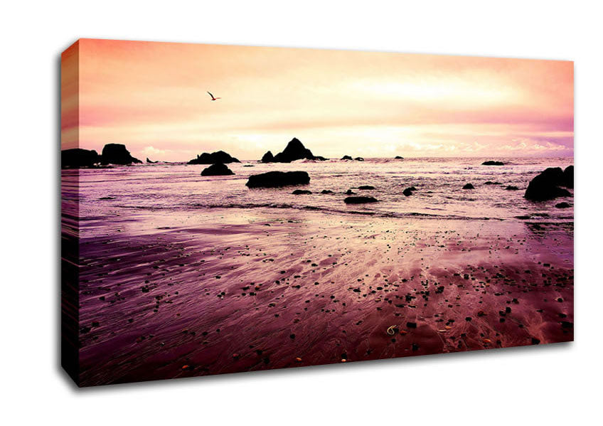 Peach Sunset Skies Canvas Wall Art