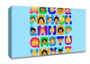Alphabet Children Baby Blue Canvas Wall Art