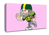American Football Sport Player Pink Canvas Wall Art