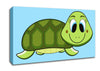 Happy Turtle Baby Blue Canvas Wall Art