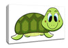 Happy Turtle White Canvas Wall Art