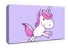 Leaping Unicorn Lilac Canvas Wall Art