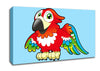 Little Parrot Baby Blue Canvas Wall Art