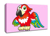 Little Parrot Pink Canvas Wall Art