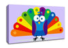 Little Peacock Lilac Canvas Wall Art