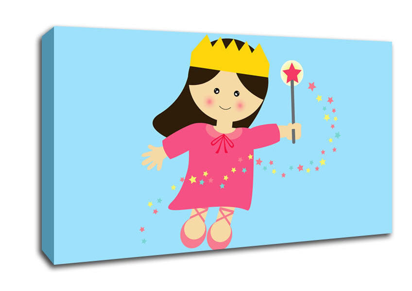 Magical Princess Baby Blue Canvas Wall Art