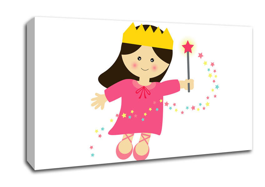 Magical Princess White Canvas Wall Art