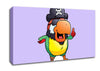 Pirate Parrot Eyepatch Lilac Canvas Wall Art