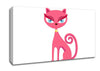 Posh Cat White Canvas Wall Art