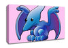 Pterodactyl Dinosaur Pink Canvas Wall Art