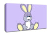 Rabbit Sitting Down Lilac Canvas Wall Art