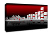 Graphic Equalizer Red Canvas Wall Art