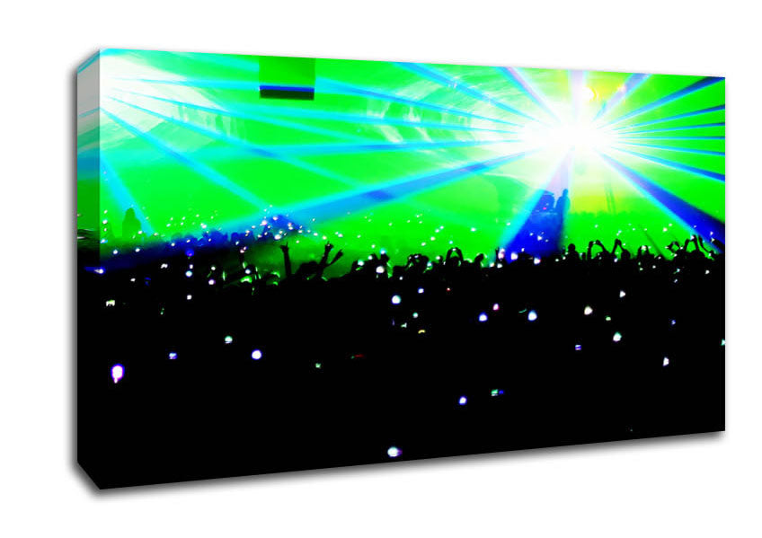 Green Rave Canvas Wall Art