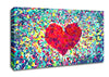 Love Heart Glass Canvas Wall Art